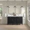 James Martin Vanities 60'' Double Vanity, Black Onyx w/ Single Hole 3 CM White Zeus Quartz Top & Backsplash 424-V60D-BKO-1WZ - alternate 2